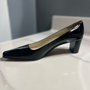 Black Talbots Patent Leather Pumps Size 8 Narrow